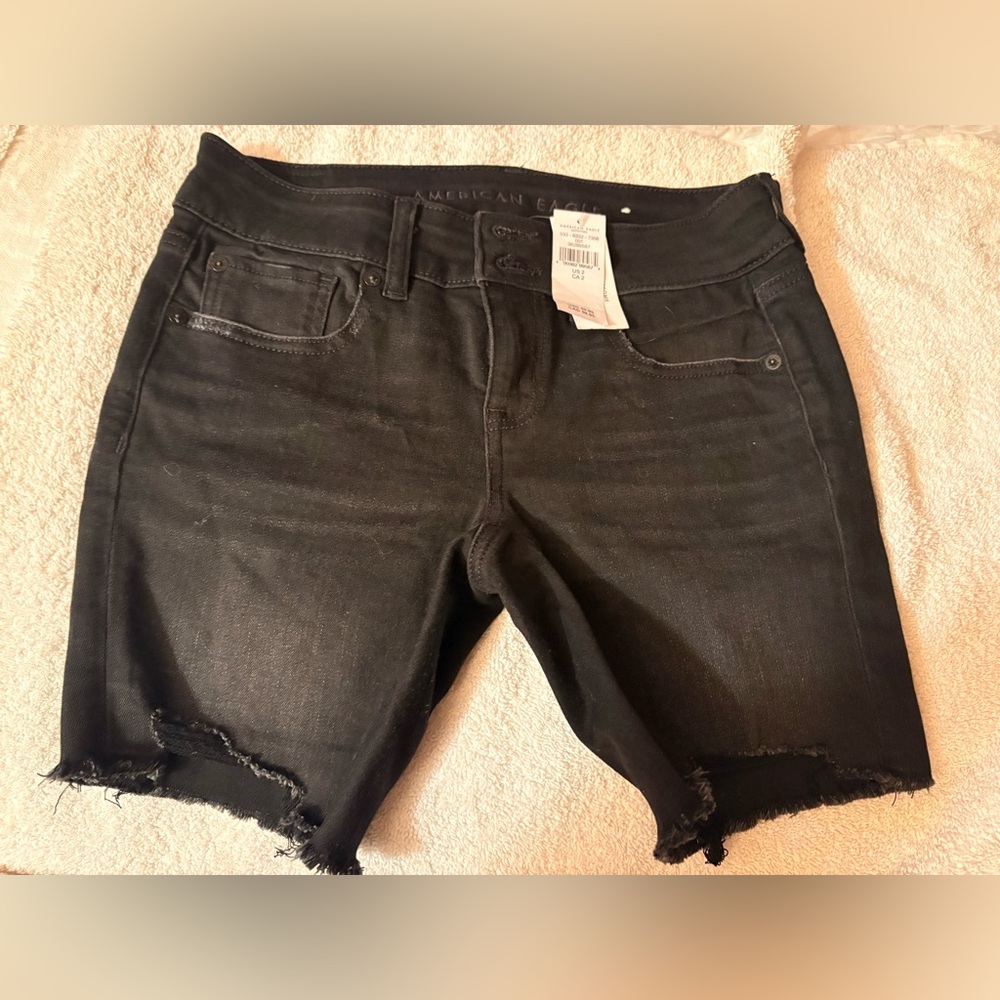 American Eagle Outfitters Charcoal Denim Shorts